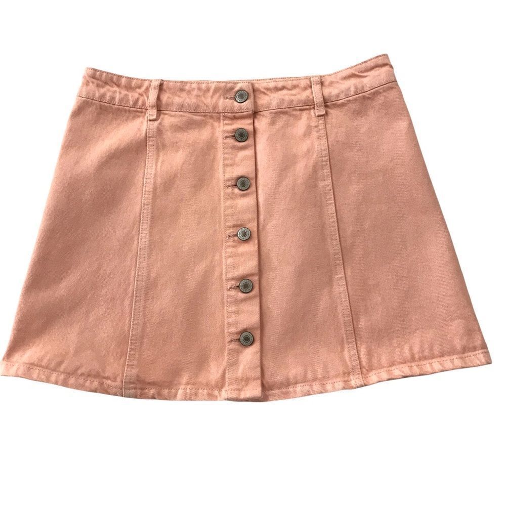 Forever 21 peach denim mini skirt size 28